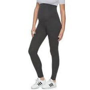 A:Glow Women's Maternity Full Belly Coverage Leggings Pants Gray Size XS